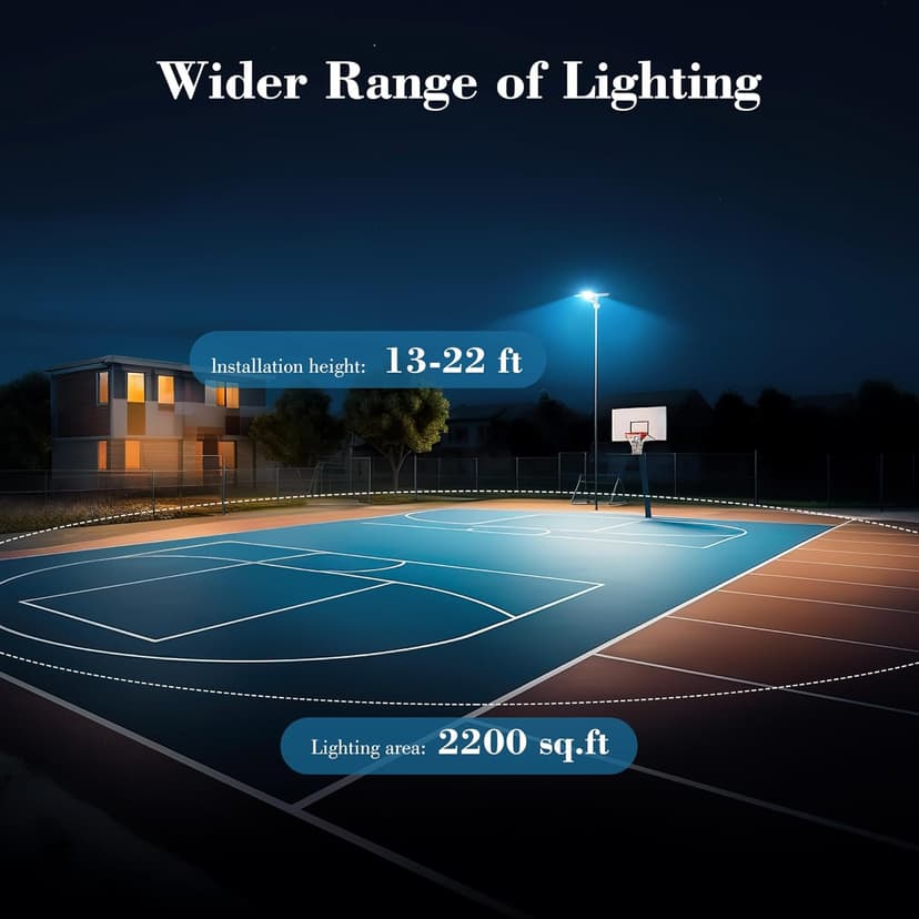 6000W Solar Street Lights Outdoor - 6500K Solar Lights Outdoor Waterproof Dusk to Dawn, High Brightness Street Lights Solar Powered with Remote Control for Yard, Parking lot and Garage