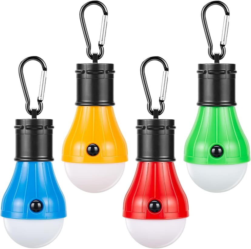 Doukey Portable Camping Lanterns [4 Pack] LED Tent Lanterns Emergency Light for Backpacking, Hiking, Hurricane Outage