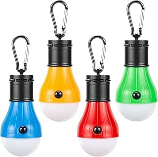 Doukey Portable Camping Lanterns [4 Pack] LED Tent Lanterns Emergency Light for Backpacking, Hiking, Hurricane Outage