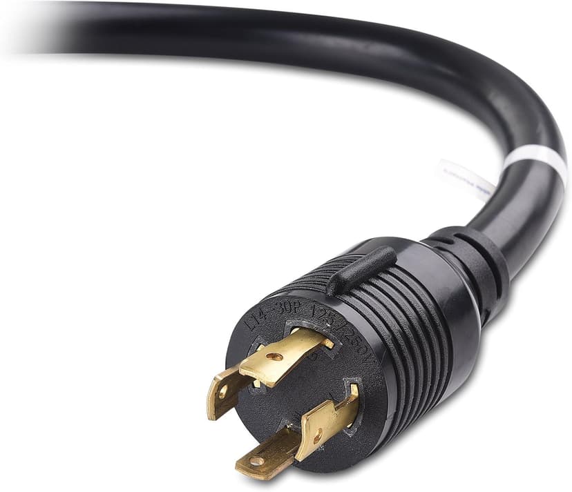 Cable Matters LED-Lit 4 Prong 30 Amp to 15 Amp Adapter for Generator (30 AMP to 110 Adapter Splitter) 30 Inches - NEMA L14-30P to 2X 5-20R
