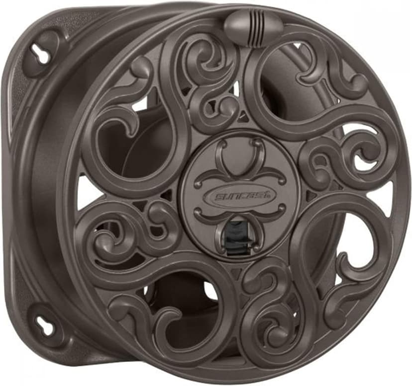 Suncast Sidewinder Side Scroll 60' Garden Hose Reel, Bronze