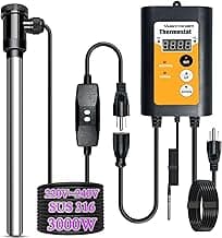 240V 3000W Portable Fully Submersible Electric Large Pool And Hot Tub Immersion Water Heater With Gfci Plug, Thermostat For Bathtub, Baptistry, Baptismal, Inflatable, Large Swimming Above Ground Pools