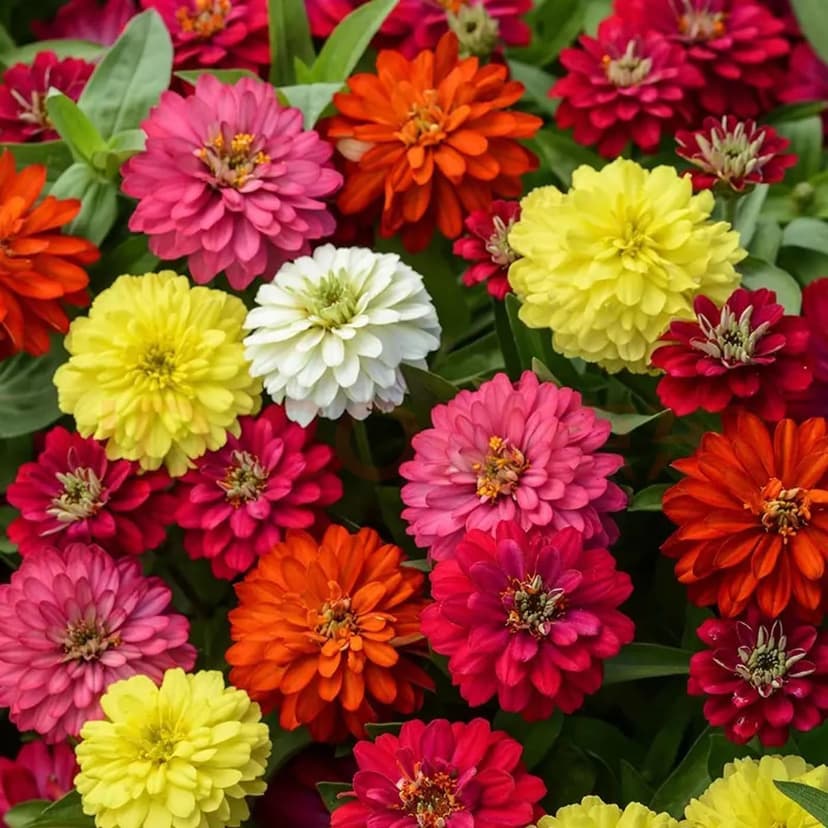 1200+ Crazy Blend Zinnia Seeds for Planting, Heat & Drought Tolerant, Zinnia Elegans Lilliput Seeds, Garden Cut Flower Mix, Non GMO, Untreated Mixed Color Zinnia Flowers
