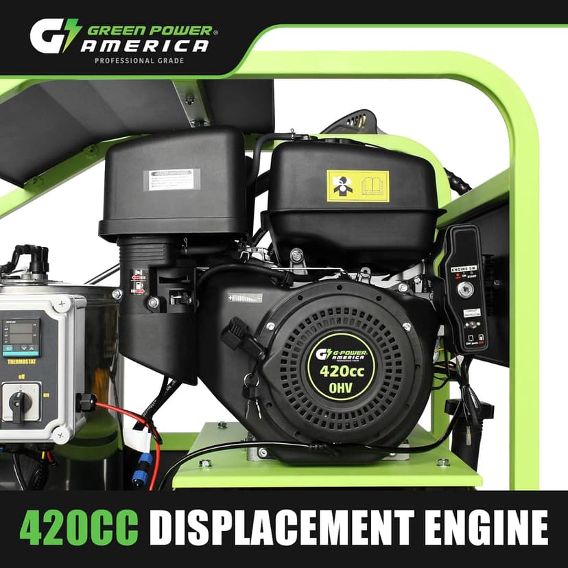 Hot Water Pressure Washer Commercial Movable Gasoline Engine 4 GPM, 4000 PSI, Electric Start, 49 State Approved(excluding California)