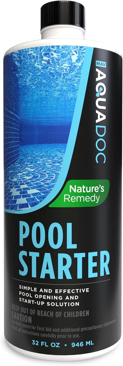 Pool Opening Chemical - 32oz for up to 30,000 gallons - Pool Starter Kit for Above Ground & Inground Pools - AquaDoc Pool Chemicals Made in USA
