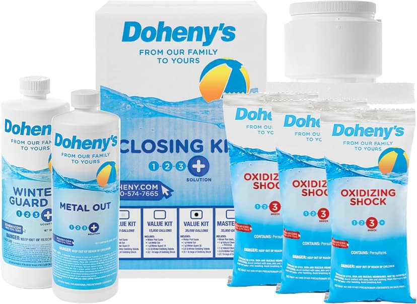 Doheny's Ultimate Pool Closing Kit | Winterizing Chemicals for Above & Inground Pools | Prevents Stains, Rust, Scale & Algae | Treats Up to 15,000 Gallons