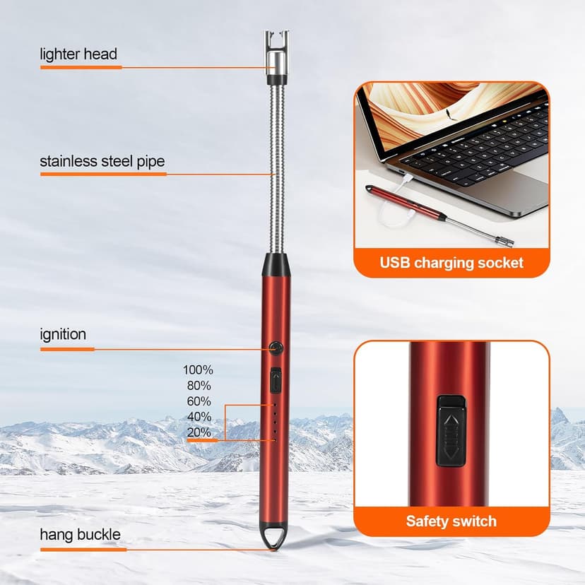 Double Tank Top Outdoor Propane Heater With a Windproof Lighter, 36000BTU Outdoor Propane Heater With Shut-off Valve and Tip-over Switch for Garage,Patio, Camping,RV(CSA)