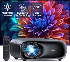 NexiGo PJ40 (Gen 3) Projector with WiFi and Bluetooth, D65 Calibrated, Native 1080P, 4K Supported, Projector for Outdoor Movies, 20W Speakers, Home Theater, Compatible w/TV Stick, iOS, Android