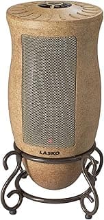 Lasko Oscillating Designer Series Ceramic Space Heater for Home with Adjustable Thermostat, Timer and 2-Speeds, 16 Inches, 1500W, Beige, 6405
