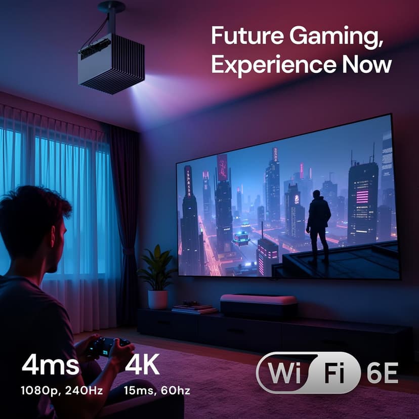 StreamMaster Plus2 Triple Laser Projector 4K, 2X Faster Performance, 4ms Lag-Free Gaming, IMAX, Google TV, HDR10+, AI-Enhanced, with Smart Google Home & Apple Homekit, 3D, Dolby Vision&Atmos