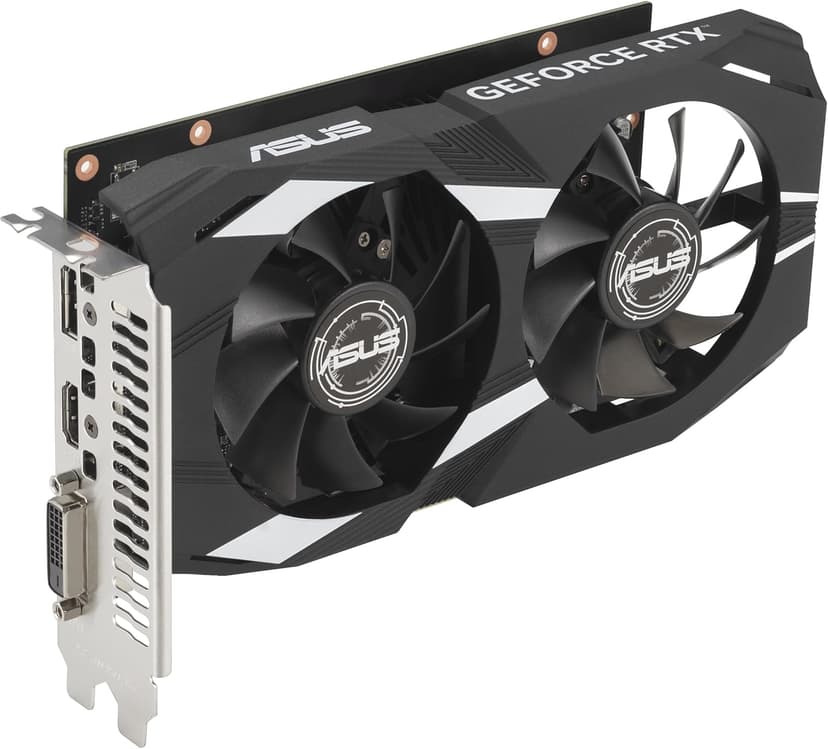 ASUS Dual NVIDIA GeForce RTX 3050 6GB OC Edition Gaming Graphics Card - PCIe 4.0, 6GB GDDR6 Memory, HDMI 2.1, DisplayPort 1.4a, 2-Slot Design, Axial-tech Fan Design, 0dB Technology, Steel Bracket