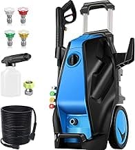 Electric Pressure Washer, 5000PSI 4.0GPM Heavy Duty Power Washer with 33 FT Extension Hose, 4 Quick Connect Nozzles and Foam Cannon for Cars/Fences/Driveways/Patios/Home Cleaning, Blue