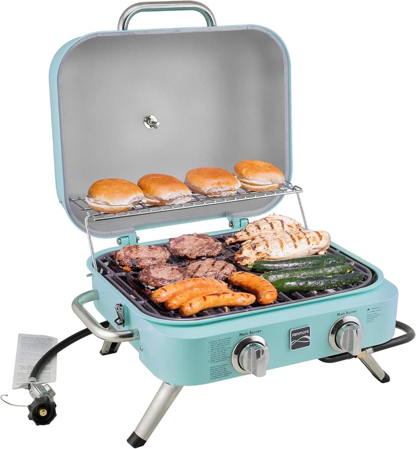 Kenmore 2-Burner Portable Tabletop Retro Gas Grill