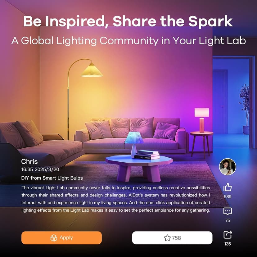 OREiN Matter Smart Light Bulb, BR30 Smart Light Bulbs 650LM 60W, Recessed Color Changing Bulbs RGBTW, Smart Flood Light Bulb Compatible with Alexa, Apple Home, Google Home, SmartThings, 4Pack
