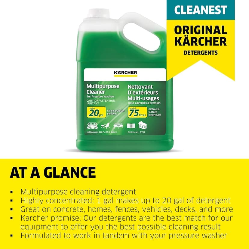 Kärcher - Pressure Washer Multi-Purpose Cleaning Soap Concentrate – For All Outdoor Surfaces – 1 Gallon