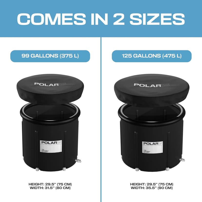 Premium Portable Ice Bath Tub for Athletes – 99-Gallon Cold Plunge Pool with Easy Drainage System – Durable PVC, Foam, and Nylon Layers – Tear-Resistant and Waterproof for Muscle Recovery