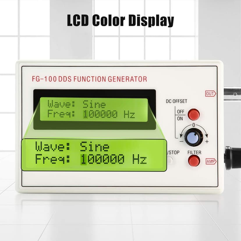 1HZ-500KHZ DDS Functional Signal Generator, Seesii DDS Function Low Frequency Signal Generator Sine/Triangle/Square/Sawtooth Waveform