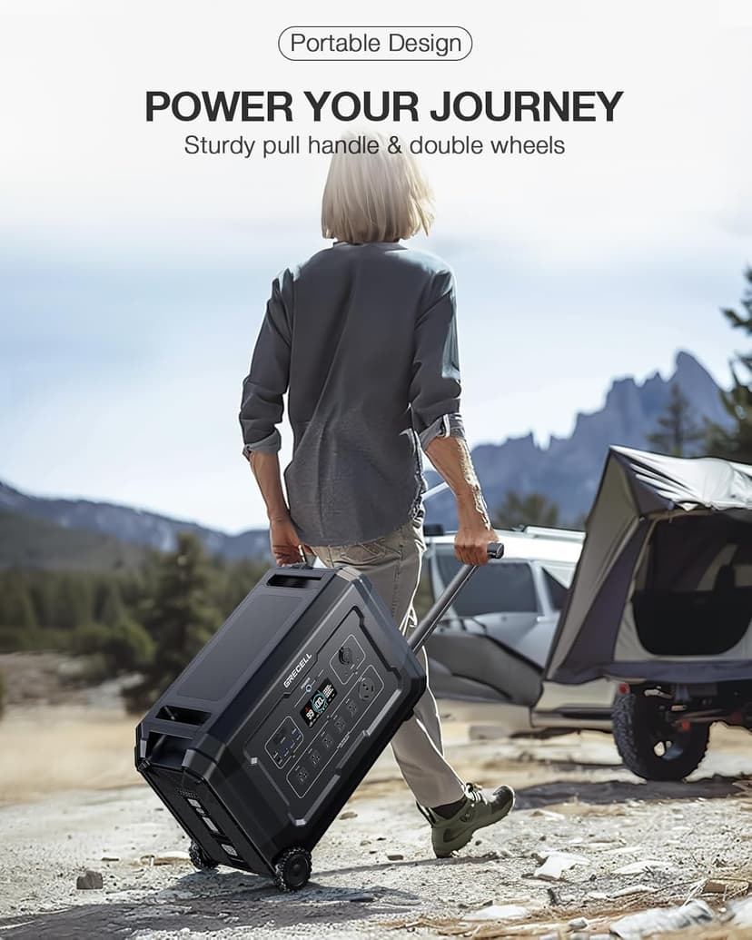 Expandable 10.08kWh Solar Generator Kit, Portable Power Station 4000W w/Smart Extra Expansion Battery 5040Wh LifePo4 Home Battery Backup Power Supply for Blackout, Outdoor Camping, RV, Emergency
