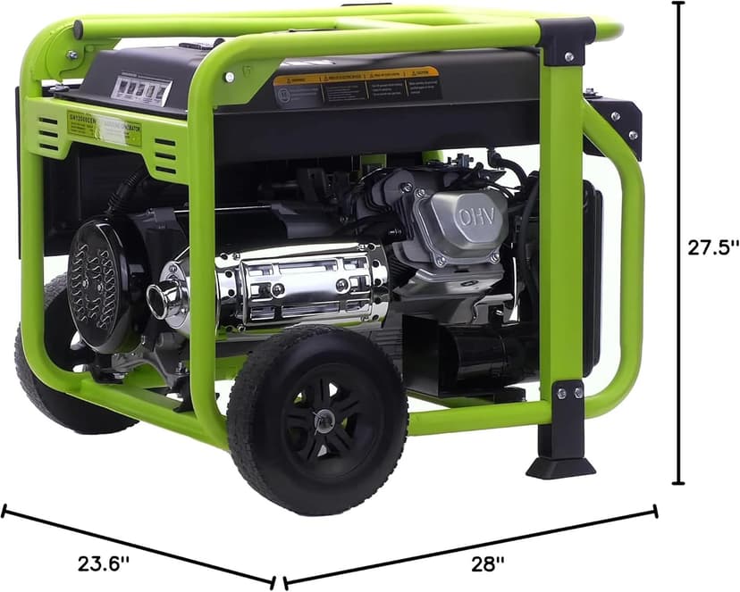 12000 Watt Gasoline Powered Portable Generator, Recoil/Electric Start, 12V-8.3A Charging Outlets, Home Back Up & RV Ready, 49 State Approved