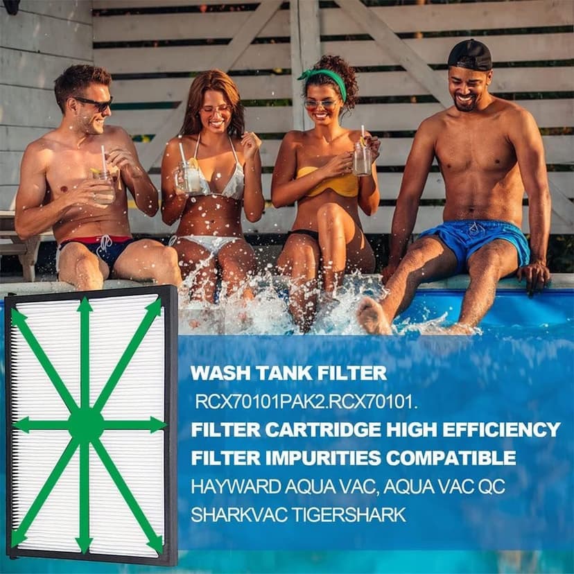 Ultra Fine Cartridge Filter Panels, for Hayward Robotic AquaVac, TigerShark and SharkVac Pool Cleaners Maytronics Part Number: RCX70101PAK2 (2 Pack)