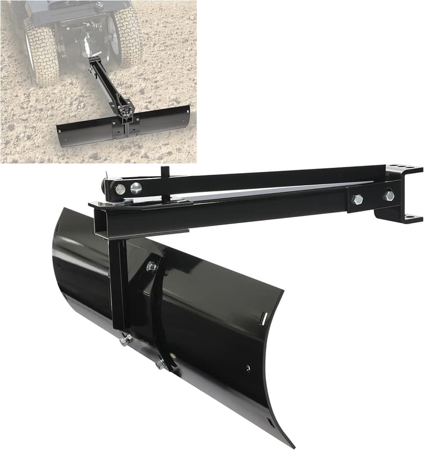 KUAFU 39.75" 3 Point Sleeve Hitch Rear Blade Compatible with ATV UTV Garden Tractors Lawn Mower Tractor Attachments Behind Rear Sleeve Hitch Tow Blade