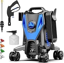 Electric Pressure Washer, 4200PSI 2.8GPM, Foam Cannon, 4 Nozzle Tips, 20 FT Hose, 35FT Power Cord, Strong Power Washer with Anti-Tipping Technology for Cars, Garden, Fences, Patios, Driveways