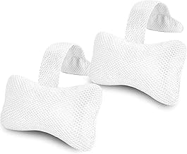 Hot Tub Pillow for Outdoor (2-Pack), Spa Pillow with Adjustable Strap to Adjust Height, Universal Bath Pillow for Head and Neck Support