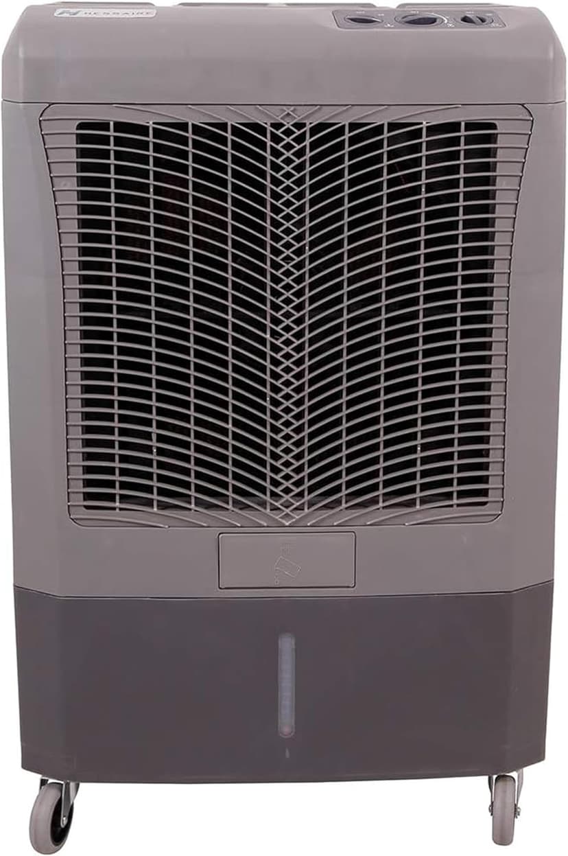 Hessaire MC37M Portable Evaporative Cooling Fan, Indoor/Outdoor High Temp Low Humidity Environments, 3100 CFM, 950 sq. ft., 3-Speed Fan, 59 dB, Gray