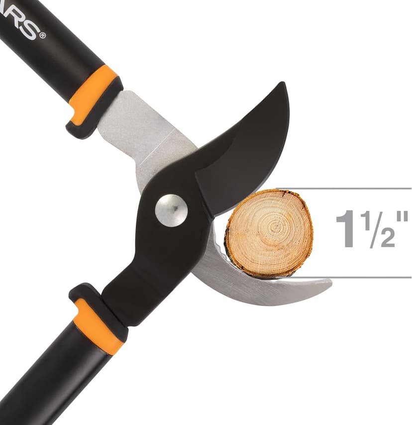 Fiskars Bypass Lopper, Lightweight Tree Pruning Tool, Rust Resistant and Low Friction Coating, SoftGrip Handle Control with Shock-Absorbing System, 24 inches
