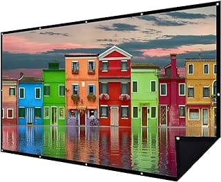 Double Layer Projector Screen 100 inch 16:9 Portable Projection Movie Screen 3D with No Light Transmission for Home Theater Outdoor Indoor Office with 15 Nails No Crease