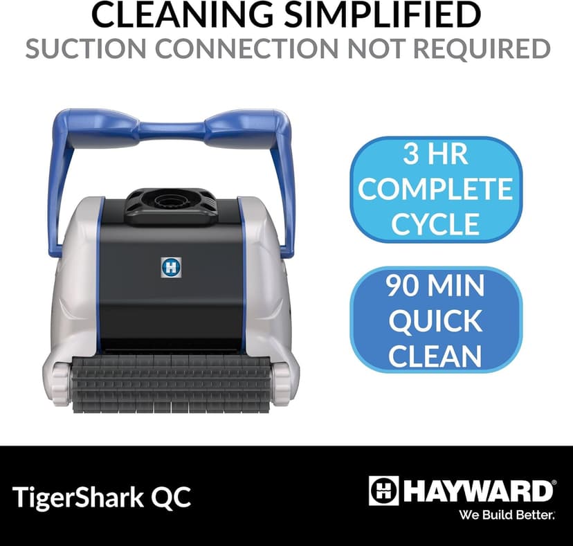 Hayward W3RC9990CUB TigerShark QC Robotic Pool Cleaner with Quick Clean for In-Ground Pools up to 20 x 40 ft. (Automatic Pool Vacuum)