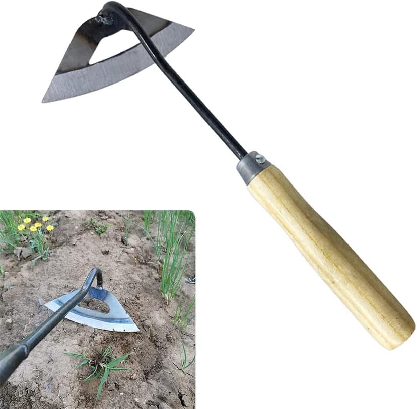 Gardening Tools Hollow Hoe, All-Steel Hardened Hollow Hoe, Sharp Edge Garden Weeding Tools, Hoe Garden Tool Hand Shovel Weed Puller for Backyard Loosening Farm Planting Weeding (For Hand Holding)