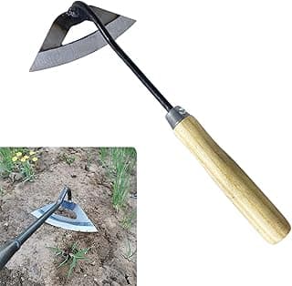 Gardening Tools Hollow Hoe, All-Steel Hardened Hollow Hoe, Sharp Edge Garden Weeding Tools, Hoe Garden Tool Hand Shovel Weed Puller for Backyard Loosening Farm Planting Weeding (For Hand Holding)