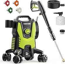 Electric Pressure Washer, 3500 PSI 2.4 GPM Power Washer with Anti-Tipping Technology, 4 Quick Connect Nozzles, Foam Cannon, Stainless Steel Lance, High Pressure Washer for Cars/Fences/Driveways/Patios