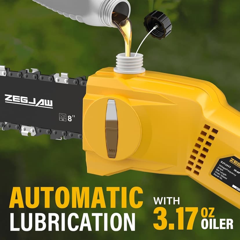 Pole Saw Corded, 6 Amp 8 Inch Pole Saws for Tree Trimming, Electric Pole Saw with 13 Feet Height Reach, Tool-free Installation