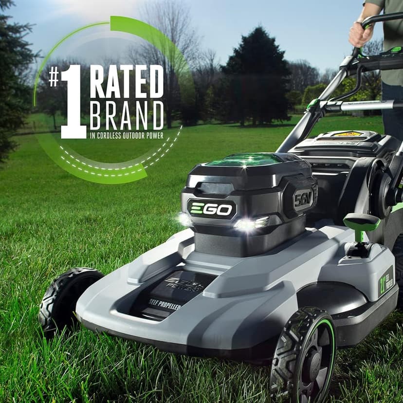EGO POWER+ Electric Lawn Mower, Self-Propelled Cordless, Includes (2) 56V 4.0Ah Batteries and Rapid Charger - LM2102SP-A