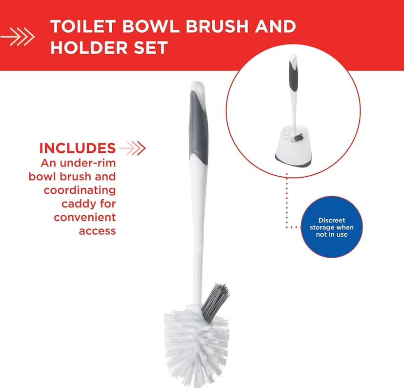Clorox Corner Toilet Bowl Brush With Under Rim Scrubber