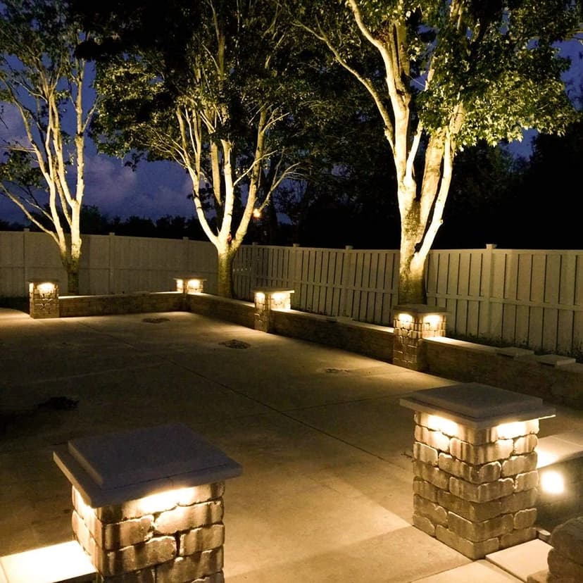 LED Hardscape Light 7 Inch 1.5W Deck Step Paver Wall Garden Pathway Lamp, Warm White 2700K, 12V Low Voltage AC/DC, Outdoor IP65 Waterproof 10 Pack