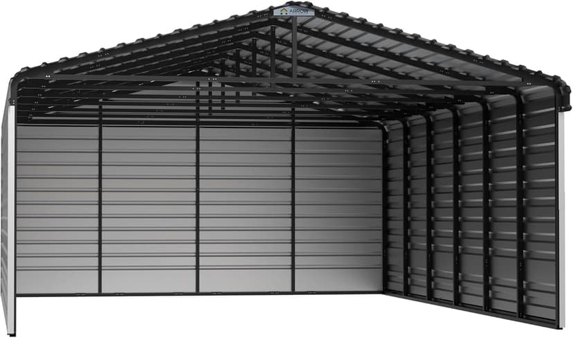 Arrow 20x29x9 3 Sided Carport Eggshell