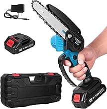 6-Inch Mini Electric Chainsaw Cordless, 1500mAh Lightweight Battery with Safety Lock & Low Noise, Handheld Chainsaw for Tree Trimming, Gardening, Camping - Senior/Ladies-Friendly Gift
