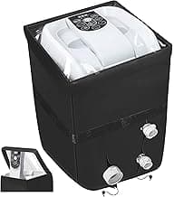 Hot Tub Spa Heater Pump Cover, Heavy Duty Inflatable Hot Tub Pump Cover with Zipper Opening and Transparent PVC Top Window for Multiple Hot Tub Spa Heater Pump on Market(Black, Cover only)
