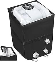 Hot Tub Spa Heater Pump Cover, Heavy Duty Inflatable Hot Tub Pump Cover with Zipper Opening and Transparent PVC Top Window for Multiple Hot Tub Spa Heater Pump on Market(Black, Cover only)