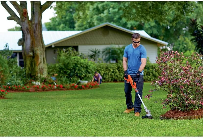 BLACK+DECKER 20V MAX Cordless String Trimmer, 2 in 1 Trimmer and Edger, 12 Inch, Battery Included (LST300)