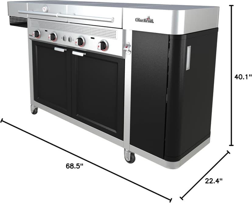 Char-Broil Medallion Series Amplifire Infrared Technology Vista 3-in-1 Stainless Steel Outdoor Kitchen - 463259423