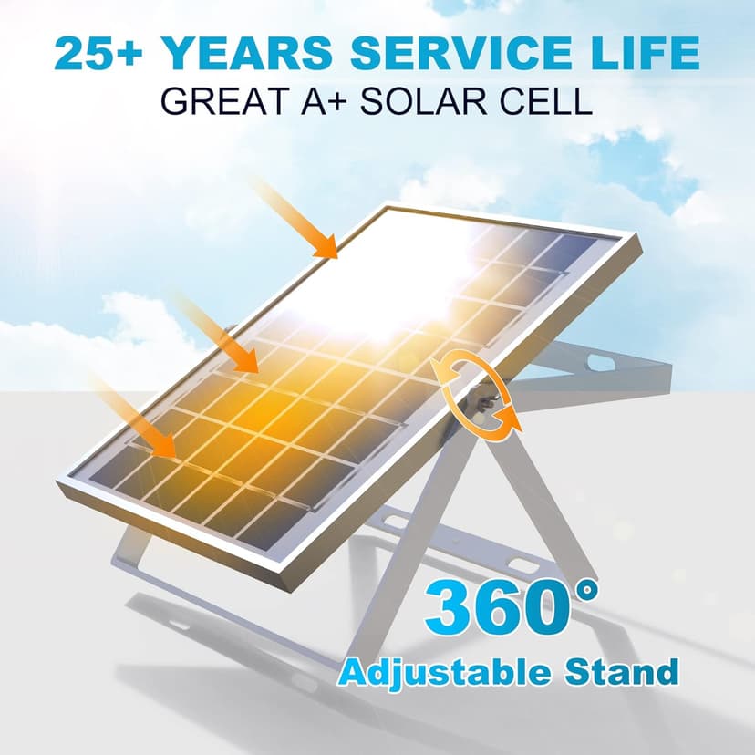 SOLPERK Solar Fan for Greenhouse, 10W Solar Powered Fan for Chicken Coop, Waterproof Solar Exhaust Fan for Shed with 11.8ft/3.6m Cable