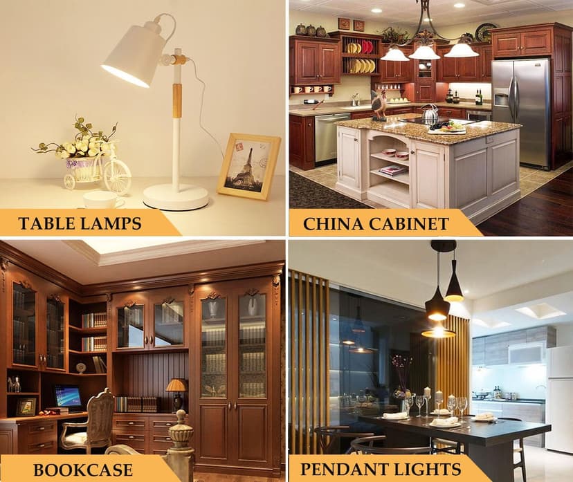 R14 LED Bulb Mini Reflector Flood Light Bulbs 4W(40W Equivalent) 2700K Warm White, Curio Cabinet Light Bulb, Non-Dimmable, E26 Base Short Light Bulbs, 4-Pack
