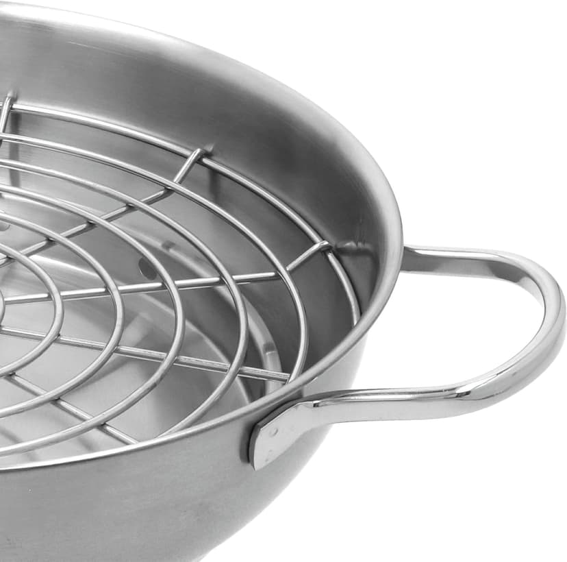 Demeyere Resto 4-pc Stainless Steel Stovetop Smoker Set, Silver, 11.5"