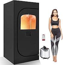 Sauna, Sauna Box, Portable Sauna, Home Sauna with 2.6L 1000W Steam Generator, Remote Control, Home Sauna Tent for Gym, Yoga, Pilates, Hot Tub (Black)