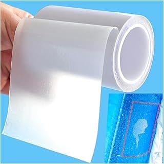 Birllaid Inflatable Patch Repair Kit Waterproof Heavy Duty, Clear TPU Repair Tape for Bounce House, Tent, Canvas, Canopy, Pool Floats, Swimming Ring