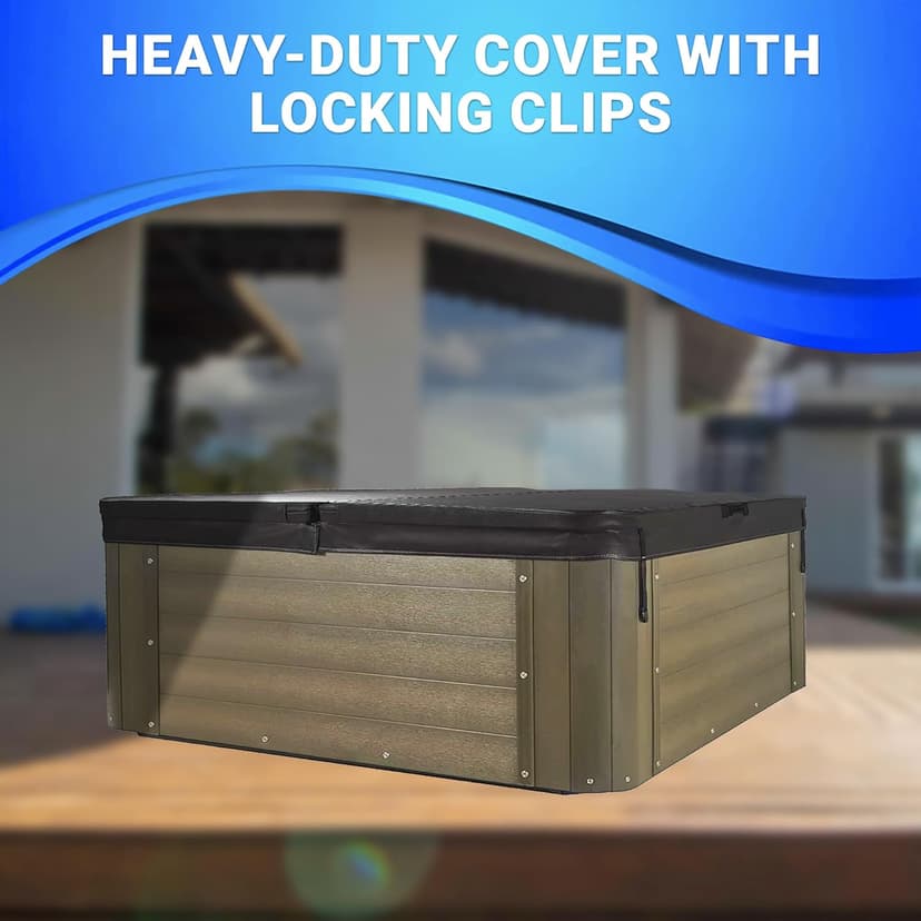Aqualife Edgewater® Outdoor Hot Tub, Fit 6 Adults, 28 Massaging Jets, Cover Included, Ice Bucket Feature, Plug into Any Standard Outlet, Made in USA